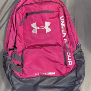 Under Armour Storm Backpack Pink and Grey